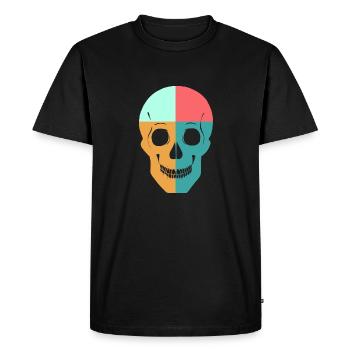 Crâne Quadricolore - T-shirt Premium bio Homme - noir - Devant - Nico (187cm)