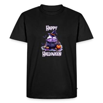 Halloween – Happy Halloween, Witch’s Kitchen, Chaudron de la sorcière - T-shirt Premium bio Homme - noir - Devant - Nico (187cm)