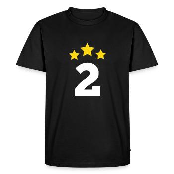 2 ans étoile - cadeau de 2 e anniversaire - T-shirt Premium bio Homme - noir - Devant - Nico (187cm)