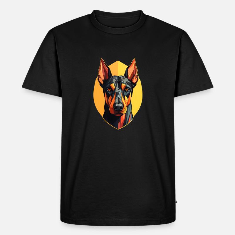 Dobermannhalter cooler Dobermann - Männer Premium Bio T-Shirt - Schwarz
