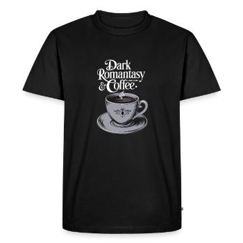 Romantasy foncé & Café - T-shirt Premium bio Homme - noir - Devant - Nico (187cm)