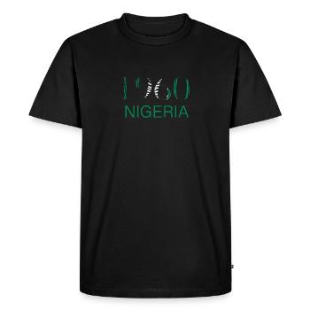 Nigeria Nigerian Africa Flag Pride I Gift - Men's Premium Organic T-Shirt - black - Front - Nico (187cm)