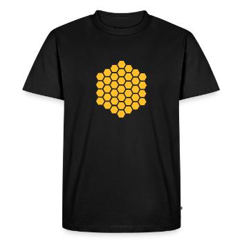 Gaufre - T-shirt Premium bio Homme - noir - Devant - Nico (187cm)