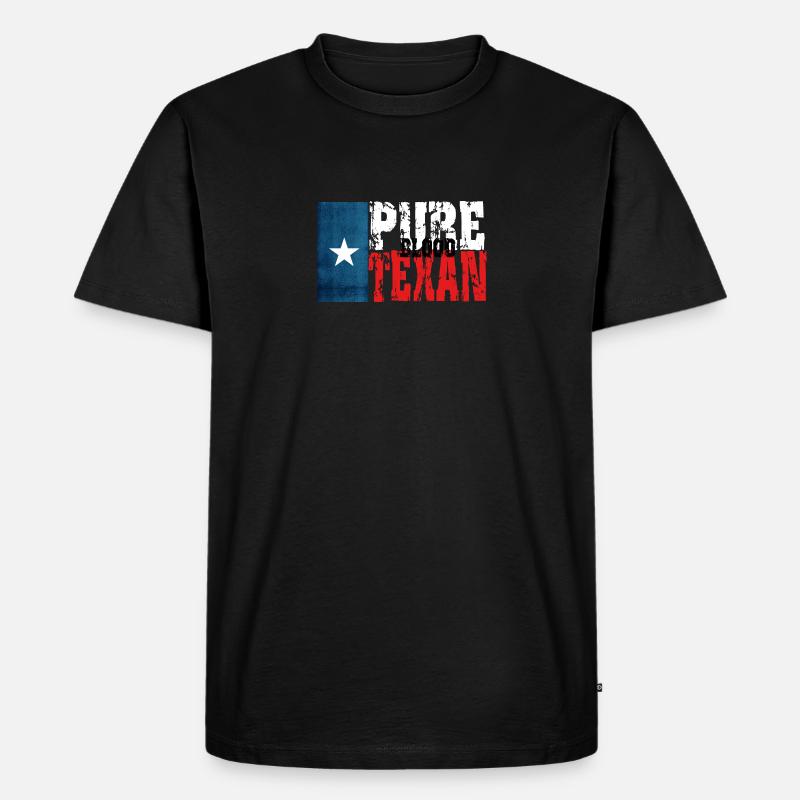 Reines texanisches Blut - Männer Premium Bio T-Shirt - Schwarz