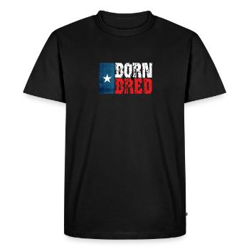 Né & Élevé - T-shirt Premium bio Homme - noir - Devant - Nico (187cm)