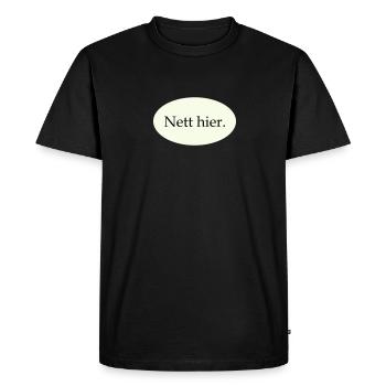Nice here - Men's Premium Organic T-Shirt - black - Front - Nico (187cm)
