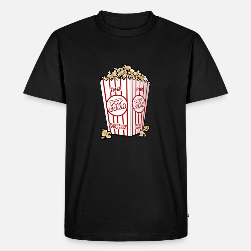 Popcorn. Geschenkidee - Männer Premium Bio T-Shirt - Schwarz