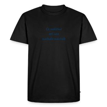 wokisme - T-shirt Premium bio Homme - noir - Devant - Nico (187cm)