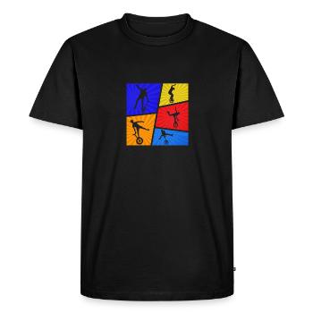 Monocycle vintage - T-shirt Premium bio Homme - noir - Devant - Nico (187cm)