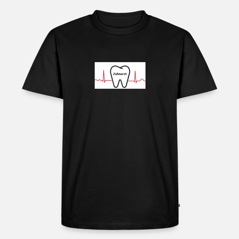ZAHNARZT1 - Männer Premium Bio T-Shirt - Schwarz
