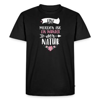 Une mère est un miracle de la n... - T-shirt Premium bio Homme - noir - Devant - Nico (187cm)