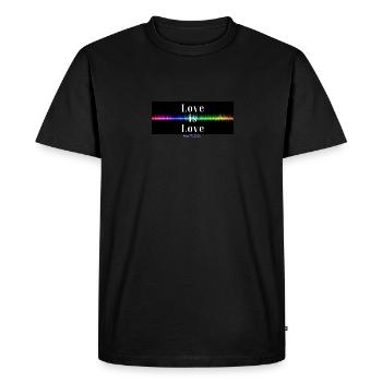 L’amour est l’amour - T-shirt Premium bio Homme - noir - Devant - Nico (187cm)