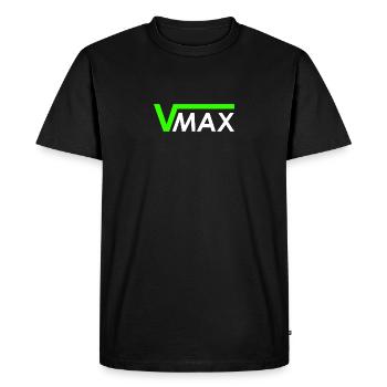Vitesse maximale v_max vert - T-shirt Premium bio Homme - noir - Devant - Nico (187cm)