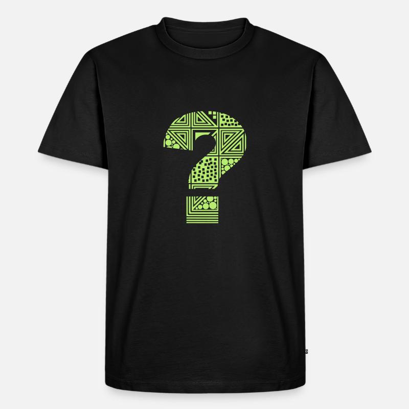 Fragezeichen - Männer Premium Bio T-Shirt - Schwarz