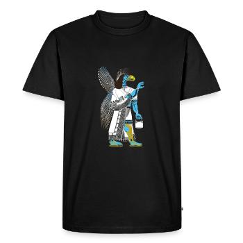 Anunaki - Männer Premium Bio T-Shirt - Schwarz - Vorne - Nico (187cm)
