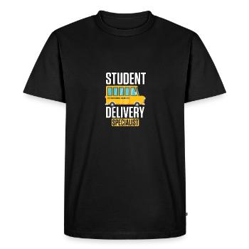 Spécialiste de la prestation de services aux élèves pour les chauffeurs d’autobus scolaires - T-shirt Premium bio Homme - noir - Devant - Nico (187cm)