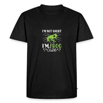 I'm Not Short I'm Frog Size for Frog Hunter Frog - Men's Premium Organic T-Shirt - black - Front - Nico (187cm)