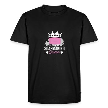 Fabrication de savon Reine Seifenherstellung Seifenmachen - T-shirt Premium bio Homme - noir - Devant - Nico (187cm)