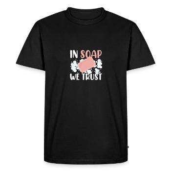 In Soap We Trust Soap Making Soap Making - Men's Premium Organic T-Shirt - black - Front - Nico (187cm)