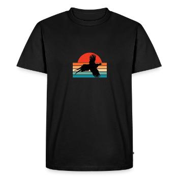 Pheasant Sunset Bird Hunting - Men's Premium Organic T-Shirt - black - Front - Nico (187cm)