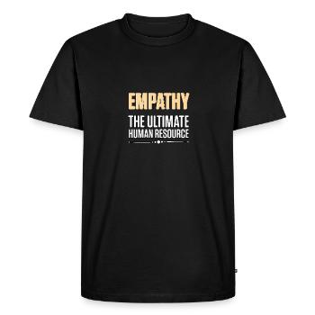 L’empathie L’ultime ressource humaine Empathie - T-shirt Premium bio Homme - noir - Devant - Nico (187cm)