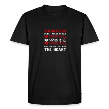 Les bénévoles n’ont pas le temps pour lequel ils ont à cœur - T-shirt Premium bio Homme - noir - Devant - Nico (187cm)