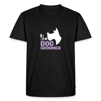 Toiletteur pour chien Toiletteur pour animaux de compagnie Hommes - T-shirt Premium bio Homme - noir - Devant - Nico (187cm)