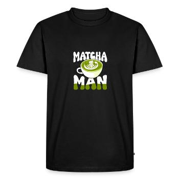 Matcha Man pour les amateurs de thé matcha - T-shirt Premium bio Homme - noir - Devant - Nico (187cm)