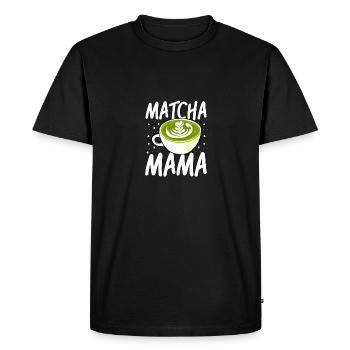 Matcha Mom pour les amateurs de thé matcha - T-shirt Premium bio Homme - noir - Devant - Nico (187cm)