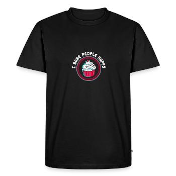 Je fais cuire des gens heureux pour gâteau cupcake boulanger - T-shirt Premium bio Homme - noir - Devant - Nico (187cm)
