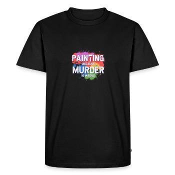 Peindre parce que le meurtre est mal Peindre pour - T-shirt Premium bio Homme - noir - Devant - Nico (187cm)