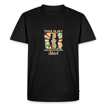 C’est ma chemise de danse carrée pour les danseurs qui dansent - T-shirt Premium bio Homme - noir - Devant - Nico (187cm)