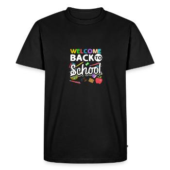 Welcome Back To School For Teachers Men Women - Men's Premium Organic T-Shirt - black - Front - Nico (187cm)
