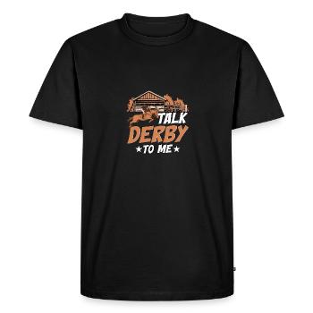 Parlez-moi de Derby pour les propriétaires de chevaux Hommes Femmes - T-shirt Premium bio Homme - noir - Devant - Nico (187cm)