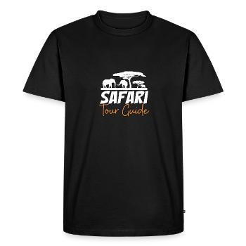 Guide touristique de safari Guide touristique Zoo d’Afrique - T-shirt Premium bio Homme - noir - Devant - Nico (187cm)