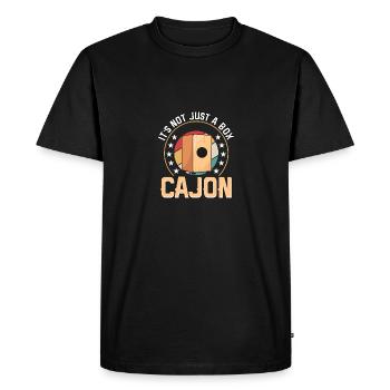 Plus qu’une boîte, c’est un cajon kachon - T-shirt Premium bio Homme - noir - Devant - Nico (187cm)
