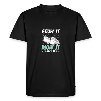 Grow It Mow It Race It Lawn Mower Race - Men's Premium Organic T-Shirt - black - Front - Nico (187cm)