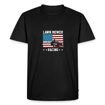 Lawn Mower Racing USA Rasenmäher Rasenmäherrennen - Men's Premium Organic T-Shirt - black - Front - Nico (187cm)