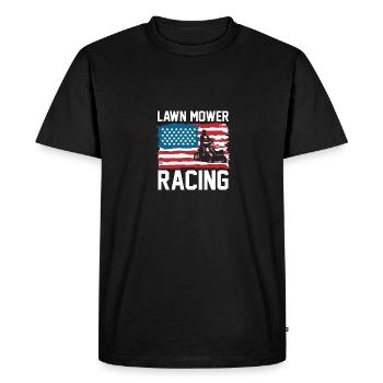 Lawn Mower Racing USA Rasenmäher Rasenmäherrennen - Men's Premium Organic T-Shirt - black - Front - Nico (187cm)