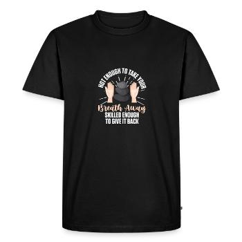 Assez chaud pour reprendre son souffle - T-shirt Premium bio Homme - noir - Devant - Nico (187cm)