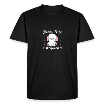 Bichon Frisé Maman Pour Les Amoureux Des Chiens Bichons - T-shirt Premium bio Homme - noir - Devant - Nico (187cm)