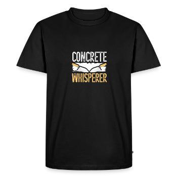 Concrete Whisperer for Construction Workers - Men's Premium Organic T-Shirt - black - Front - Nico (187cm)
