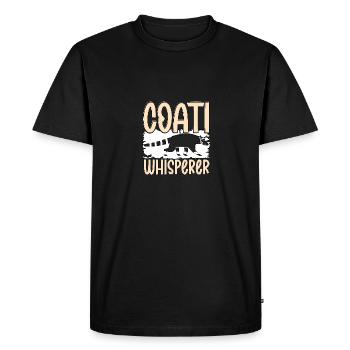 Coati Whisperer Nasenbärenflüsterer Coatimundi - Men's Premium Organic T-Shirt - black - Front - Nico (187cm)