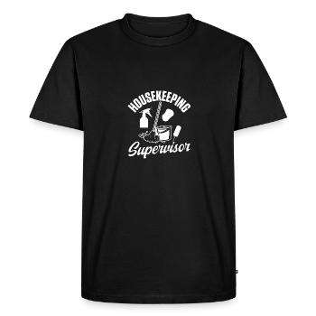 Housekeeping Supervisor Vacuum Cleaner Household - Men's Premium Organic T-Shirt - black - Front - Nico (187cm)