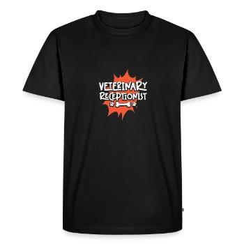Veterinary Receptionist Veterinary Assistant - Men's Premium Organic T-Shirt - black - Front - Nico (187cm)