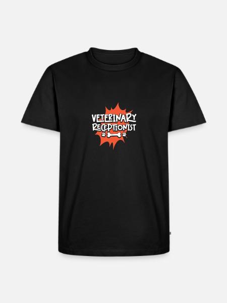 Veterinary Receptionist Veterinary Assistant - Men's Premium Organic T-Shirt - black