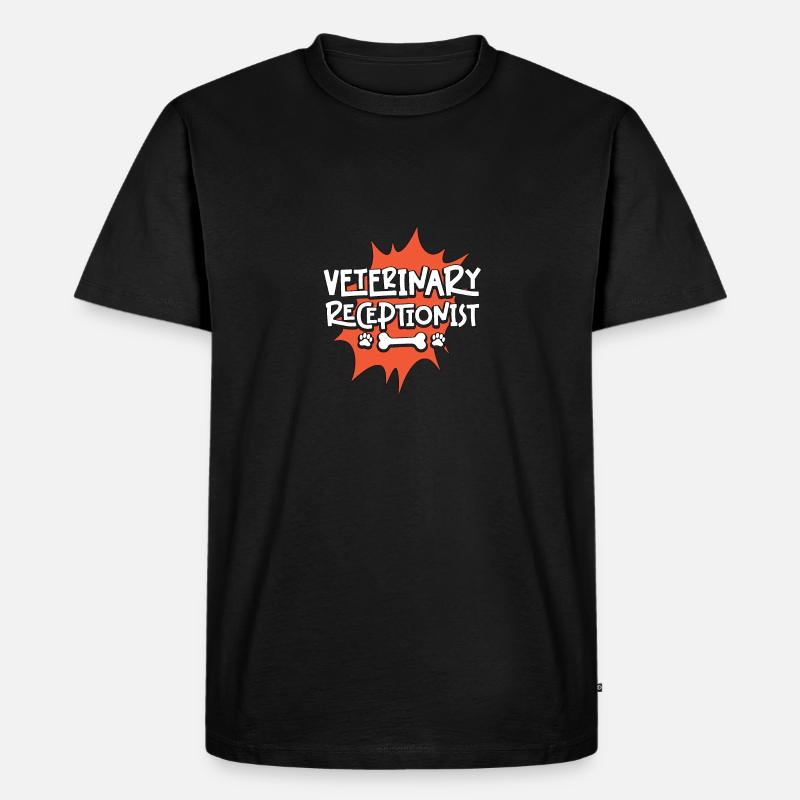Veterinary Receptionist Veterinary Assistant - Men's Premium Organic T-Shirt - black