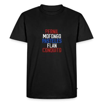 Pernil Mofongo Cuisine portoricaine - T-shirt Premium bio Homme - noir - Devant - Nico (187cm)
