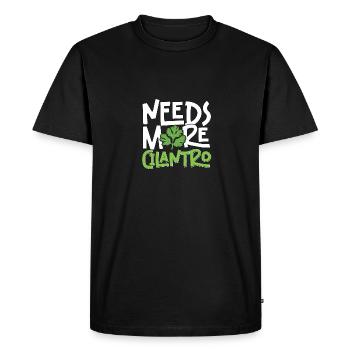 Besoin de plus d’amour pour la coriandre - T-shirt Premium bio Homme - noir - Devant - Nico (187cm)