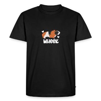 Wheek for guinea pig owners - Men's Premium Organic T-Shirt - black - Front - Nico (187cm)
